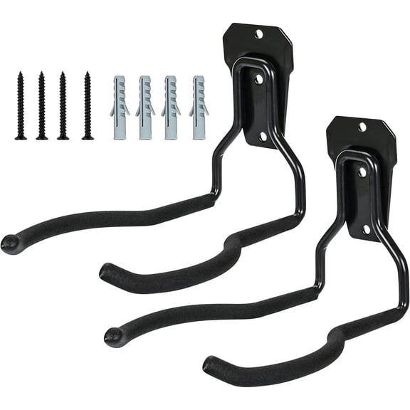 Garden Tool Wall Hanger | Black Rustproof Tool Hanger | Non-Slip Multipurpose Space-Saving Holder | Multipurpose Space-Saving Organizer Holder for Garage Garden Workshop Shed Storage Organiz