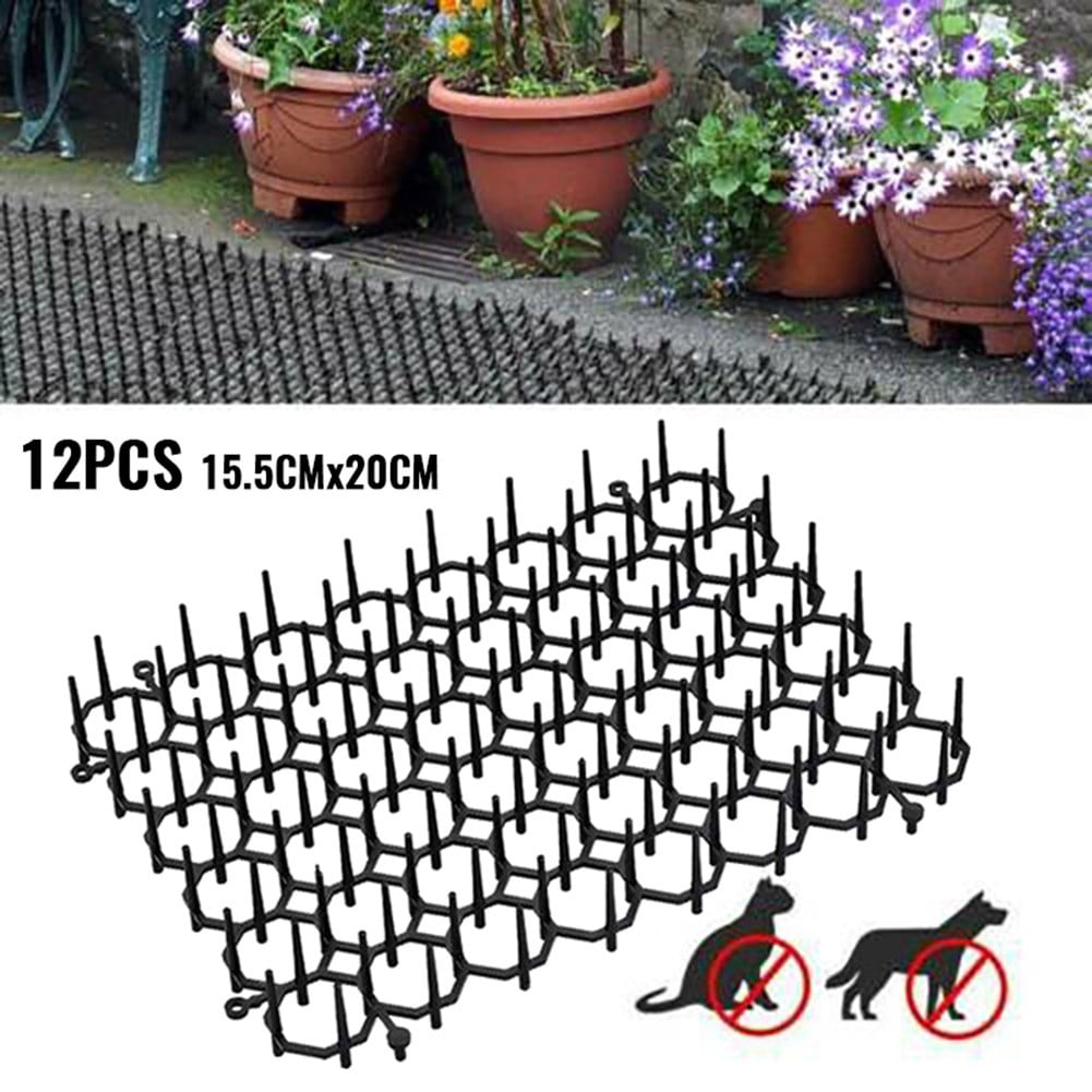 Garden Tools Cat Scat Mat 12Pcs Cat Scat Mat Spike Cat Deterrent Garden