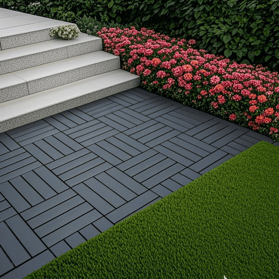Plastic Interlocking Deck Tiles,44 Pack Patio Deck Tiles,12