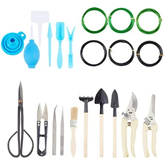 Garden Tools Set 22 Pcs Mini Garden Hand Tool Transplanting Planter Set Succulent Planting Tools Small Gardening Kit for Indoor Plant Care Potting Cactus Houseplant Bonsai