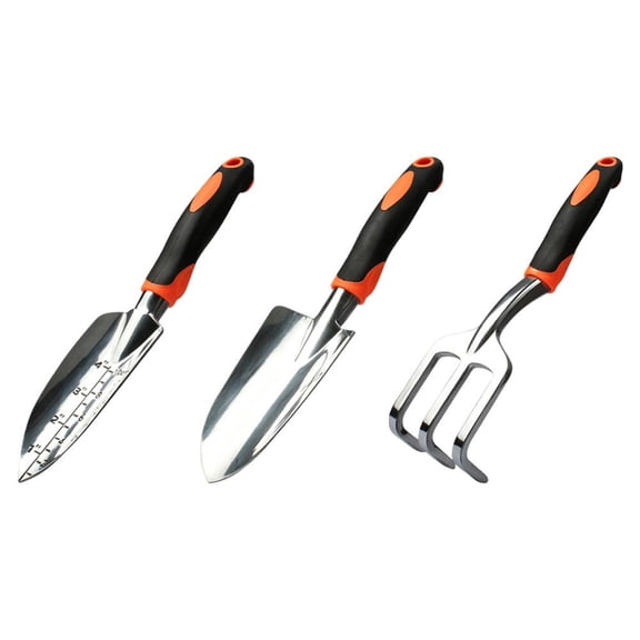 Garden Tools Set, 3 Pack Heavy Duty Gardening Tools Set Include Garden Shovel Aluminum Alloy Lawn for Planting