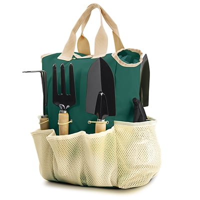 Garden Tools Set – Gardening Tools Organizer Handbag – Rust Proof, Heavy Duty, Ergonomic & Durable Tool Bag Kit – Gardening Gifts for Women & Men – Garden Tool Organizer Tote Bag with 10 Pieces Set