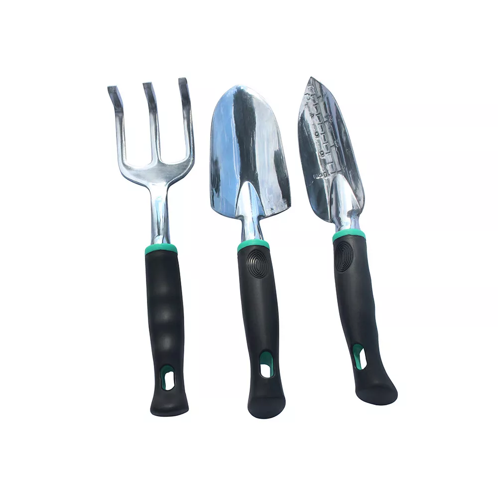 Garden Tools Set Trowel Rake Shovel Heavy Duty Metal Outdoor Ergonomic ...