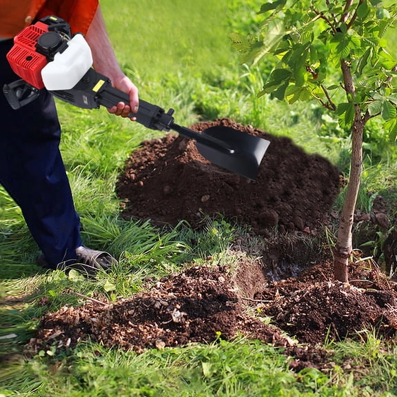 Garden Tree Digger 52cc 2-Stroke Gasoline, Portable Handheld Tree Transplanting Digger with Shovel for Root Cutting Soil Digging Yard Lawn Forestry Orchard