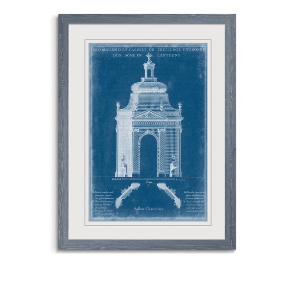 Wexford Home Garden Treillage Blueprint I-Framed - Grey - 16X22