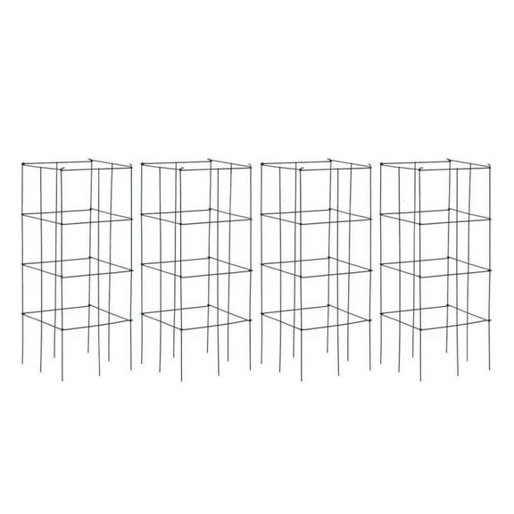 Garden Trellis 4 Pack for Climbing Plants, 39" Iron Plant Support for Flowers & Vegetables, Durable & Rust-Resistant Tomato Cage for Beans, Grapes, Roses