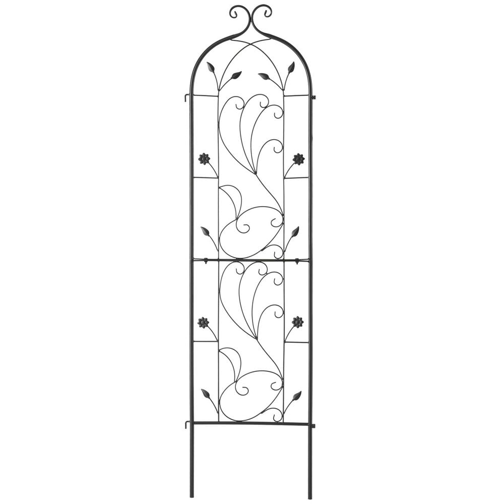 Garden Trellis for Climbing Plants, 60 x 15 in, Rustproof Metal Garden Flower Trellis, Outdoor Climbing Rose Trellis Cucumbers Support, Decorative Tall Clematis Trellis for Courtyards Lawns