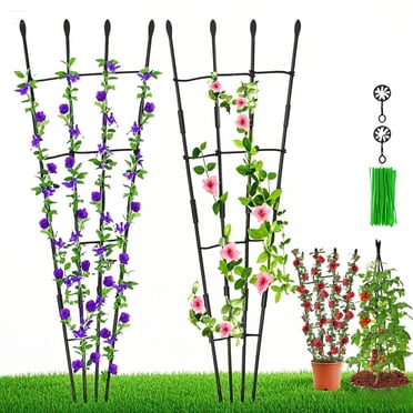 Garden Trellis for Climbing Plants, 63 Inch Trellis for Potted Plants, Plant Support Obelisk Trellis Garden Trellises for Vines, Plant Climbing Trellis for Indoor & Outdoor 1 Pack