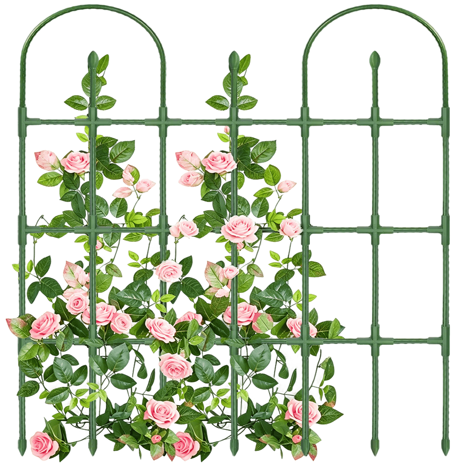 Garden Trellis for Climbing Plants Outdoor, 47.2" H*35.4" W Rustproof Sturdy Garden Arch Trellis for Potted Climbing Cucumber Tomato Rose Vegetable Flower Plant Trellises