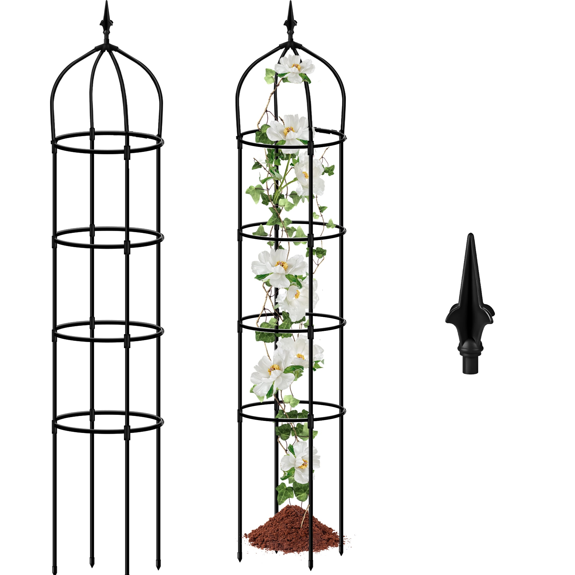 BUSATIA Garden Trellis for Climbing Plants, 6FT Metal Trellis Support ...