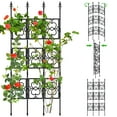 thumbnail image 1 of Garden Trellis for Climbing Plants Outdoor, 78.74"H*35.43"Rustproof PE-Coated Metal Plant Trellis Support, Tall Plant Trellis Frame Fence for Climbing Rose Clematis Vines Vegetables, 1 of 8
