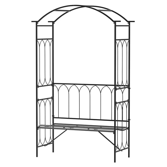 Garden Trellis, Metal Trellis Arbor Arch for Climbing Plants with ...