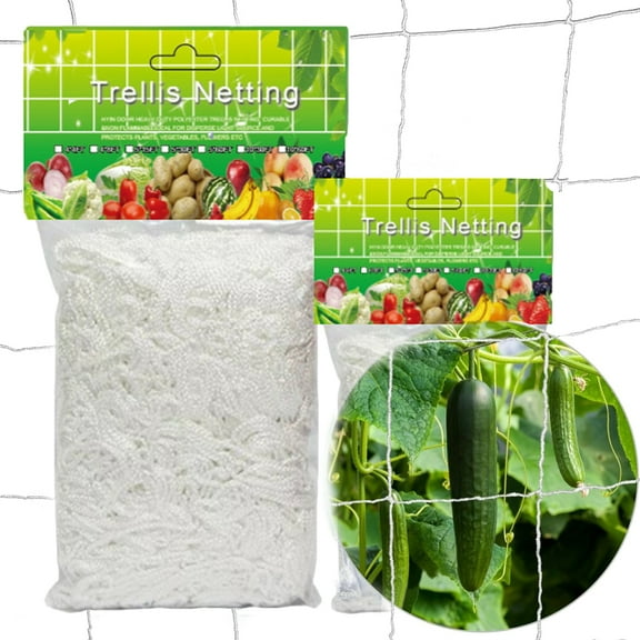 Garden Trellis Netting for Climbing Plants Outdoor - 5 x 60ft Trellis Net Polyester Trellis Netting Garden Square Mesh Netting for Climbing Plants Outdoor, Fruits, Vegetables, Vines, Grow Tents