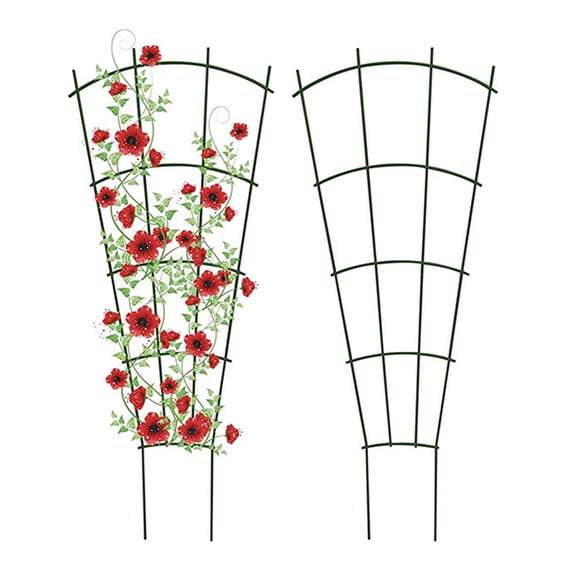 Garden Trellis for Climbing Plants Metal Plant Support Rack for Outdoor Courtyard Ivy Clematis Roses Vine Bracket Flower Support Stake-2PCS