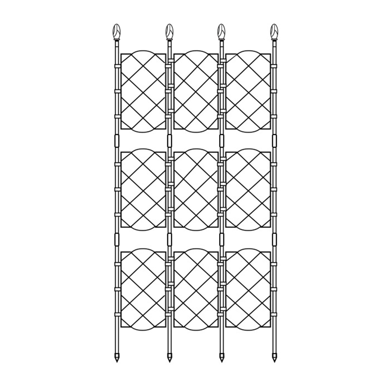 Garden Trellis for Climbing Plants Rustproof Iron Potted Vines Vegetables Vining