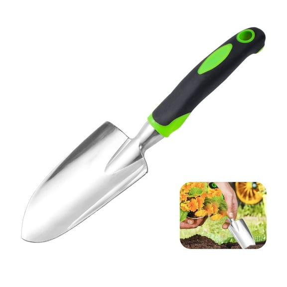Garden Trowel Hand Shovel Aluminum Shovel for Planting Transplanting Weeding Moving (Green)