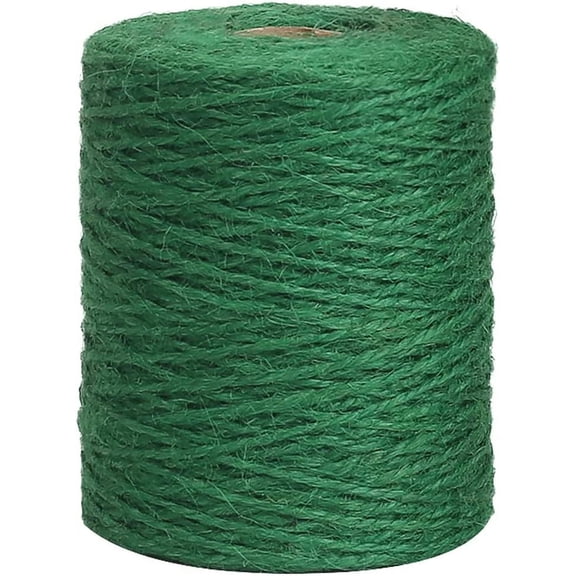 Garden Twine, 656 Feet 2mm Green Plant Ties, Strong Jute Twine String for Climbing Plants, Tomatoes, Floristry, Crafts