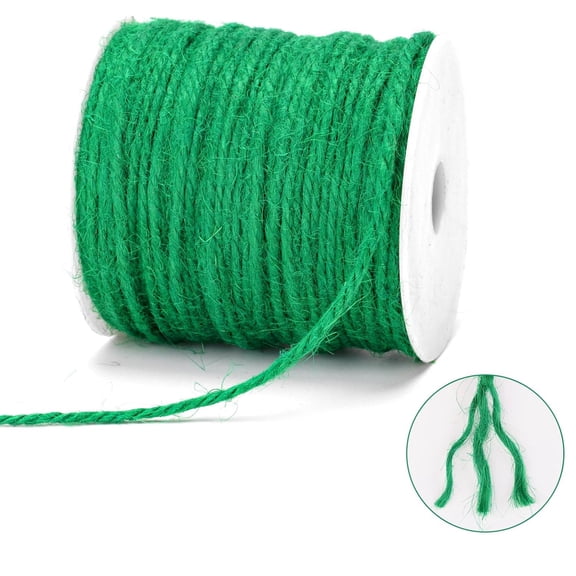 Garden Twine, Natural Jute Twine String, 3 Ply Heavy Duty Hemp Rope String for Gift Wrapping, DIY Arts & Crafts, Climbing Plants, Home Decor