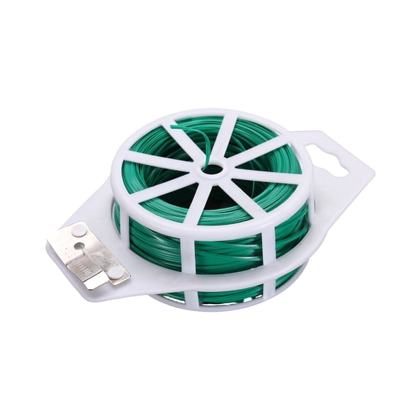 Garden Twist Ties with Built-in Cutter, 98ft Options Support Wire for Climbing Plants Roses Vines, Reusable Plastic Coated Flexible Tie for Home Office Organizing and Plant Training, C