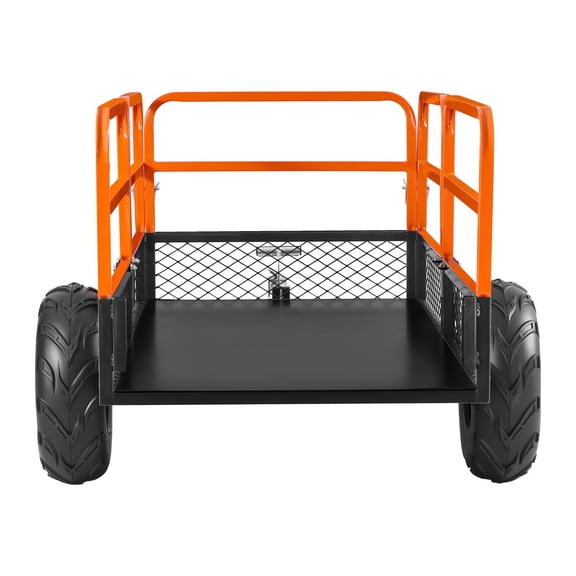 Garden Utility Trailer, 22 Cu. Ft. & 1600lbs, ATV UTV Trailer, Tow Behind Steel Dump Trailers, Remov