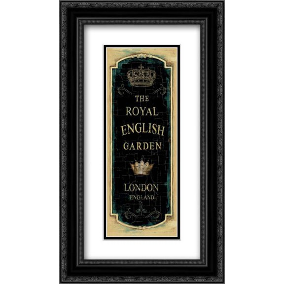 Garden View IX - Royal English 2x Matted 14x24 Black Ornate Framed Art Print by Audit, Lisa