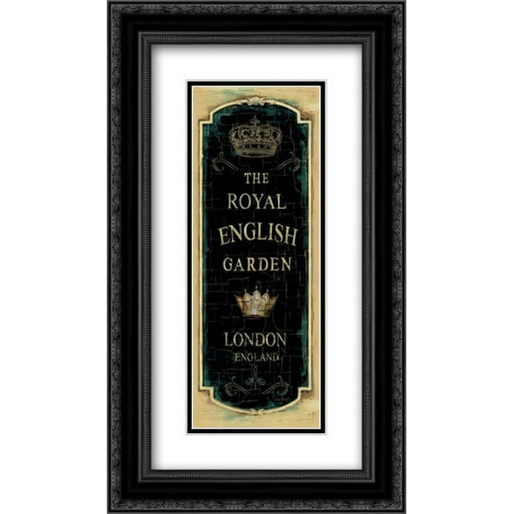 Garden View IX - Royal English 2x Matted 14x24 Black Ornate Framed Art Print by Audit, Lisa