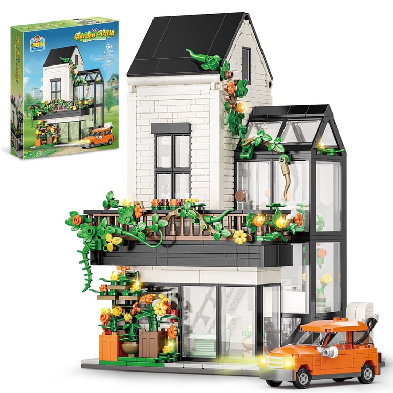Garden Villa Flower House Building Set, Compatible with Lego House