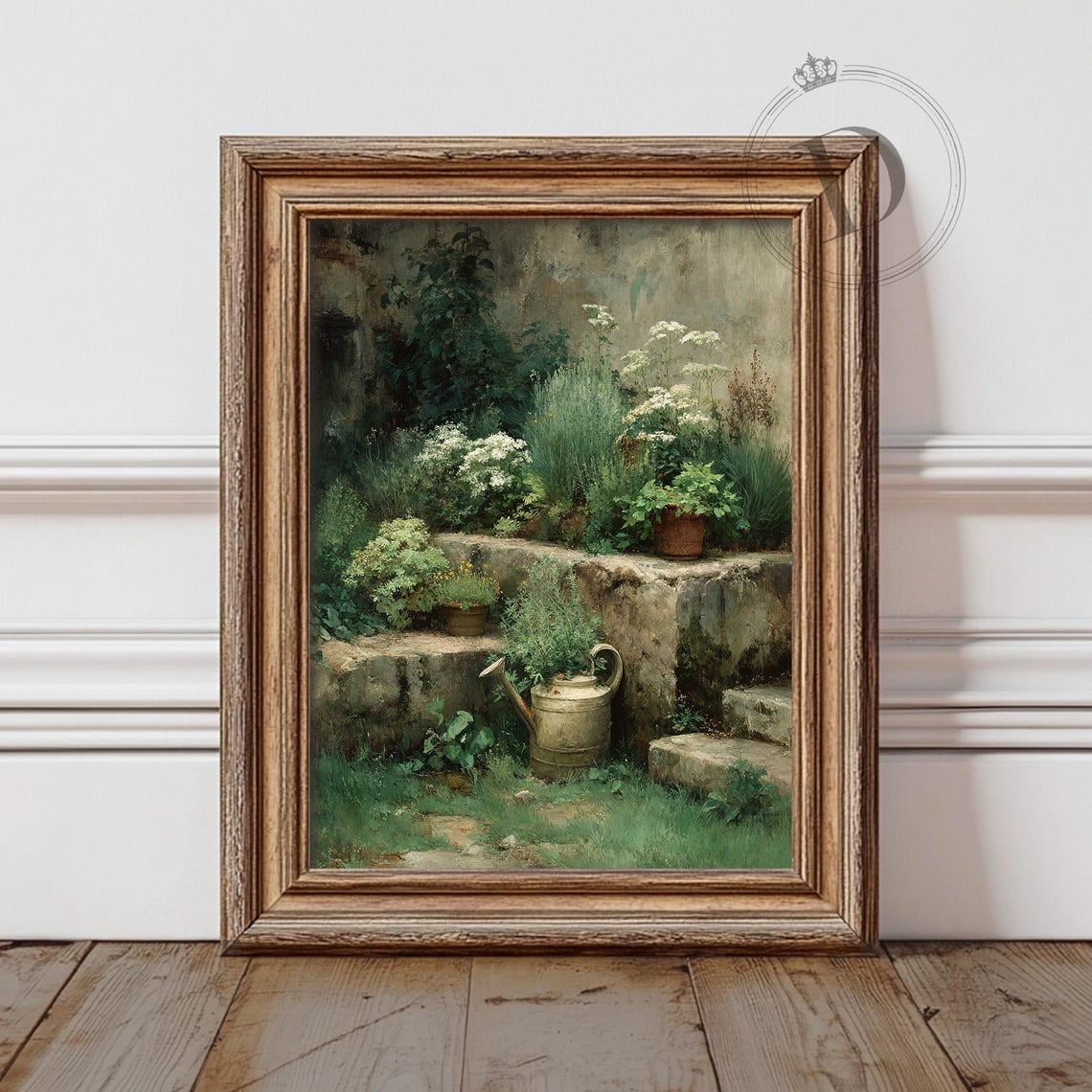 Garden Wall Art Print, Spring, Rustic Herb Still Life, Cottage, Kitchen ...