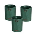 thumbnail image 1 of Garden Waste Bags, 32 Gallon Heavy Duty Reusable Yard Waste Bags, Collapsible Lawn Grass Leaf Trash Bag with Handles Large Capacity Containers for Outdoor Garden Debris Cleaning 3 Pack, B, 1 of 2