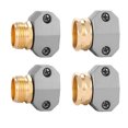 thumbnail image 1 of Garden Water Hose Repair Kit, 2 set Male and Female Water Hose Repair Fittings, Zinc and Aluminum Garden Hose End Mender Fit for 5/8" and 3/4" Garden Hose Connector, Gray, 1 of 7