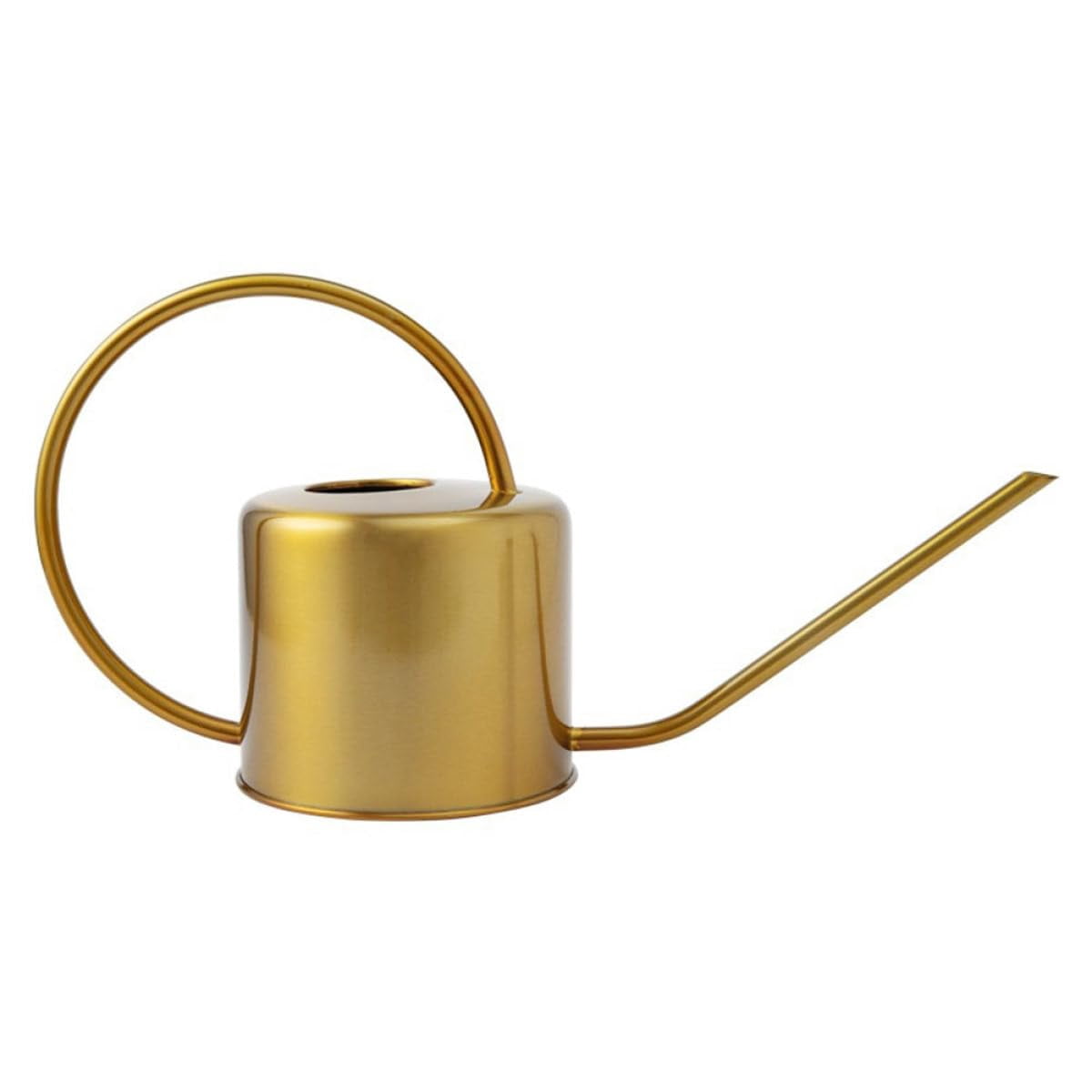Garden Watering Can 1300ml Brass Watering Kettle with Long Spout Stainless Steel for Indoor Outdoor Plants and Bonsai Gardening