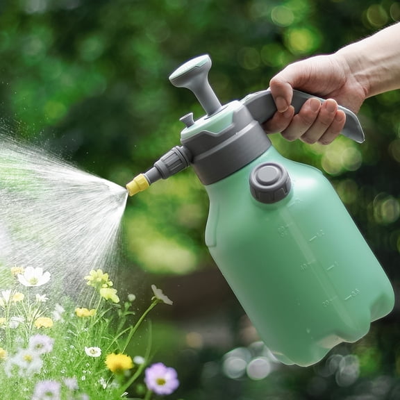 Garden Watering Can - Pressure Sprayer , 2.8L Pneumatic Plant Mister for Indoor Outdoor Garden, Thickened Transparent Plastic Bottle, Mint Green, 11.8 x 5.9 in