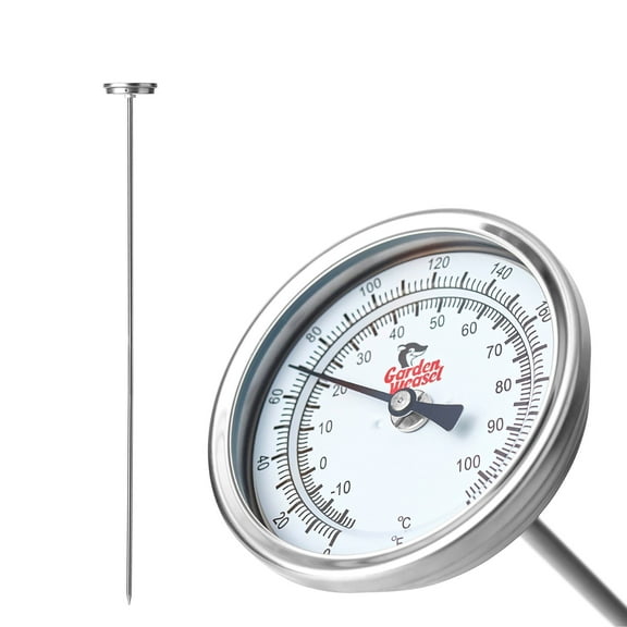 Garden Weasel 36-Inch Soil and Compost Thermometer with Analog Dial