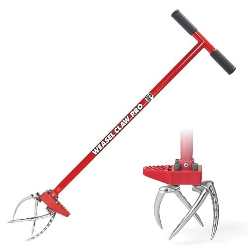 Garden Weasel Claw Pro Hand Tiller - 3-in-1 Cultivator, Aerator, Weeder - Multicolor