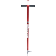 Garden Weasel Step and Twist Hand Weeder, Chemical Free Weeding, 36 Long, Red & Silver   Residential Use, Standard Application