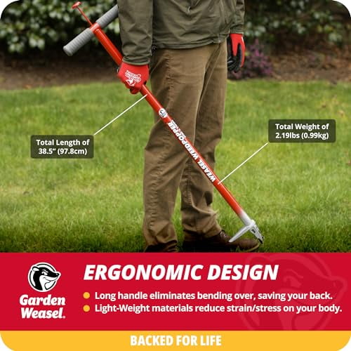 Garden Weasel WeedPopper Step & Twist Long Handle Easy Weeding and