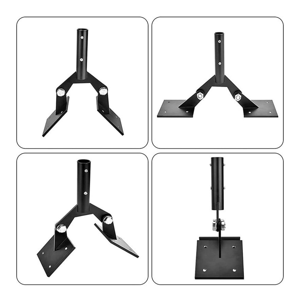 Adjustable Black Aluminum Weathervane Roof Mount with Screws
