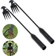 thumbnail image 1 of Garden Weed Pulling Tool Uprooting Weeding Tool, 4 Teeth Weed Puller Tool Manganese Steel Garden Weeder Tool for Vegetable Gardening Planting (Black, 2 Pack, 16 inches), 1 of 10