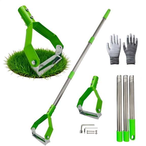 Garden Weed Tool,Portable Gardening Weeder Tool,Weeding Tools Gardening long Handle,2026 New Uprooting Weeding Tools,Heavy Duty Loop Shovel Stainless Steel Weeder Scraper