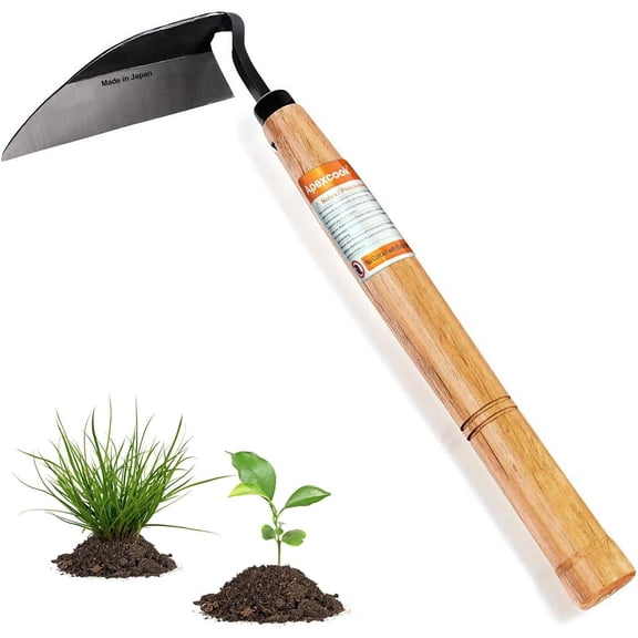 Garden Weeding Hoe, Professional Handheld Weeding Tool with Solid Wood Handle, Sharp Blade Manual Weeder for Garden, Yard, Farm, Vegetable Field and Courtyard Weed Removal