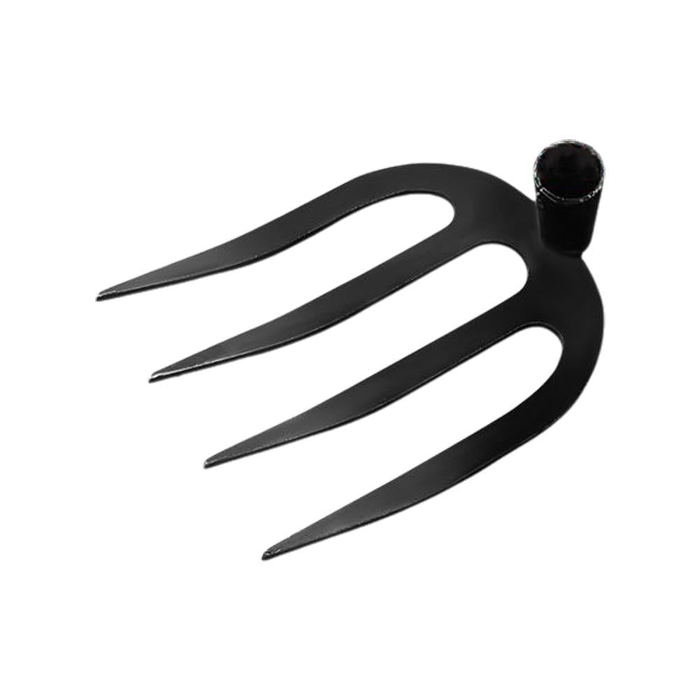 Garden Weeding Rake,4Teeth Carbon Steel Garden Rake,Detachable ...