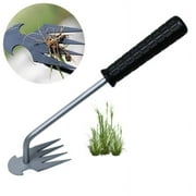 Garden Weeding Tool, New Weeding Tool with Root for Home Garden Shovel, Backyard Loosening Farm Planting Weeding (11.8 inch Black)