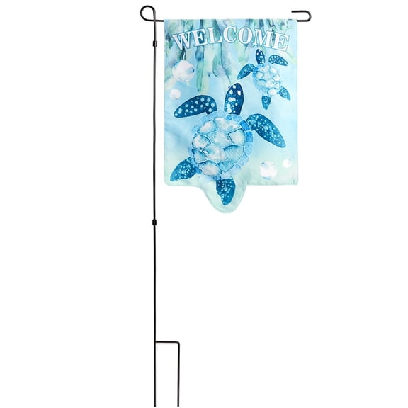 Garden Welcome Flags - Ocean