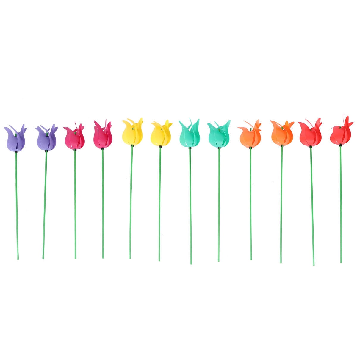 Garden Windmill Wind Spinners Flower Tulip Pinwheel Yard Lawn Outdoor