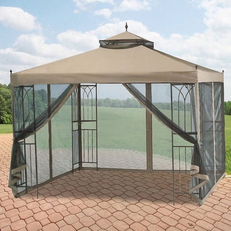 Garden Winds 10’ x 10’ Gazebo Replacement Canopy, Water-Resistant