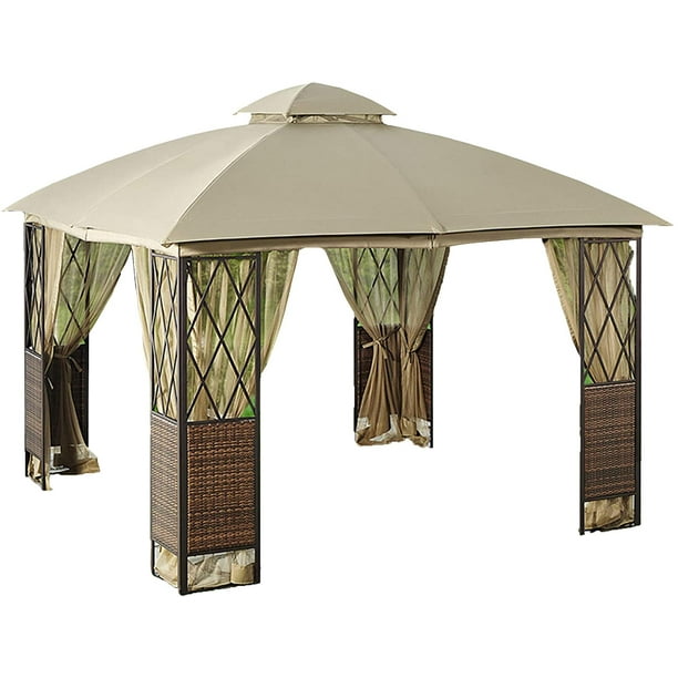 Garden Winds 10' x 10' Wicker Gazebo Replacement Canopy Top Cover