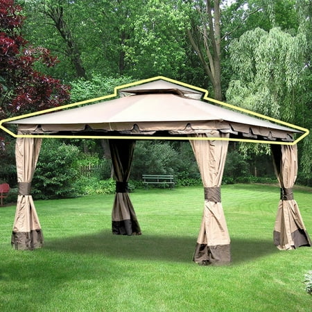 Garden Winds 10x10 Replacement Canopy Top for Monterey Gazebo, Beige