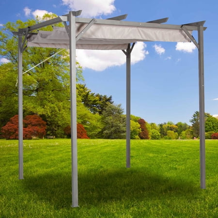 Garden Winds 8x8 Beige Riplock fabric Replacement Canopy Top, UV Resistant
