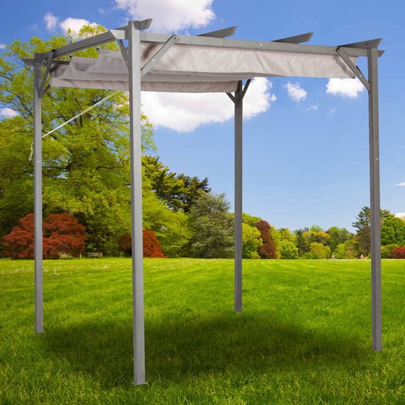 Garden Winds 8x8 Beige Riplock fabric Replacement Canopy Top, UV Resistant