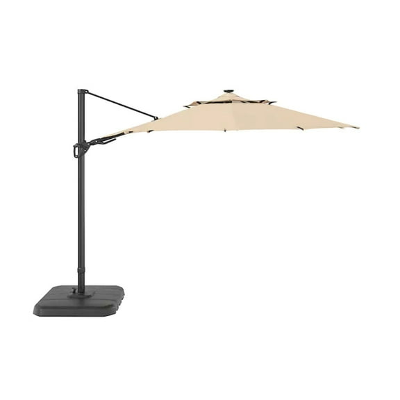 Garden Winds 9’ x 9 8-Rib Beige Patio Umbrella Canopy, Water Resistant